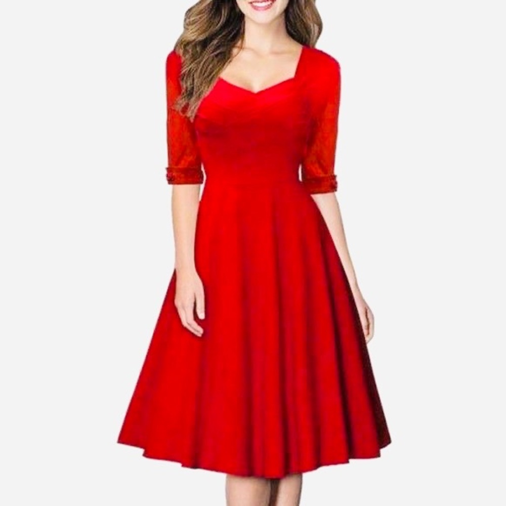 NWT Miusol red fit and flare dress size medium